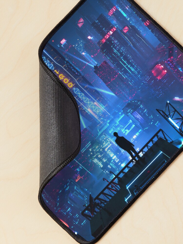 Cyberpunk Night City Mouse Pad for Sale by StellaTrove