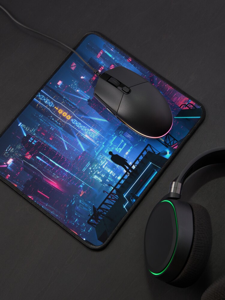 Cyberpunk Night City Mouse Pad for Sale by StellaTrove