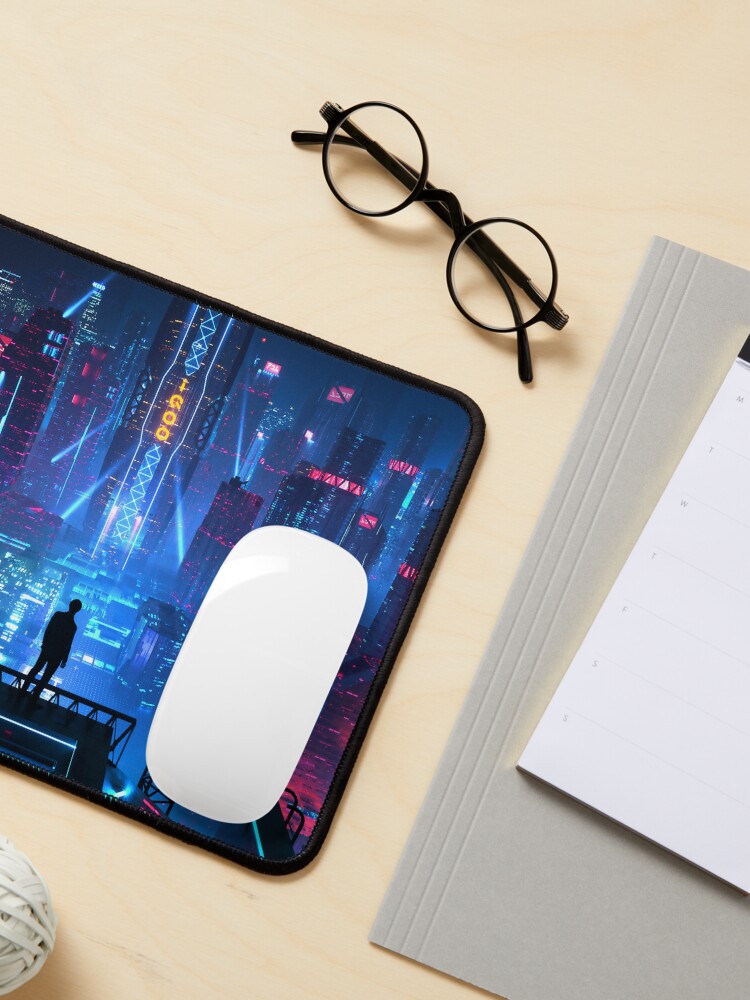 Cyberpunk Night City Mouse Pad for Sale by StellaTrove