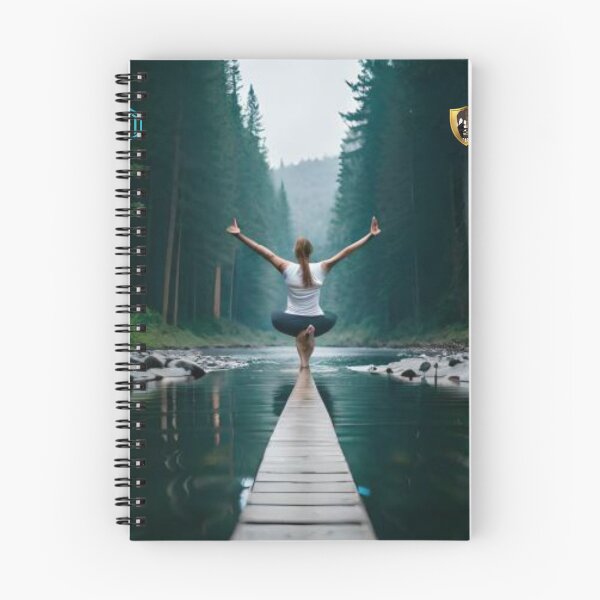 Item preview, A Peaceful Forest Scene with Yoga Practitioner designed and sold by LoFaroShop.