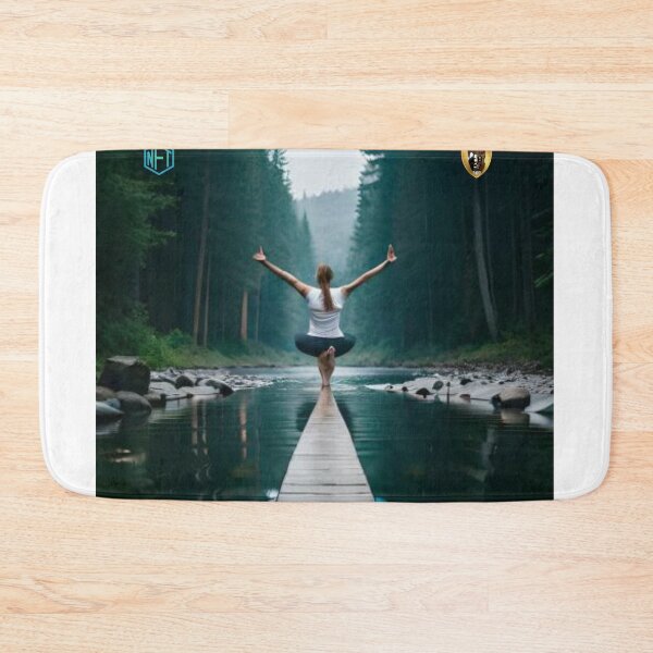Item preview, A Peaceful Forest Scene with Yoga Practitioner designed and sold by LoFaroShop.