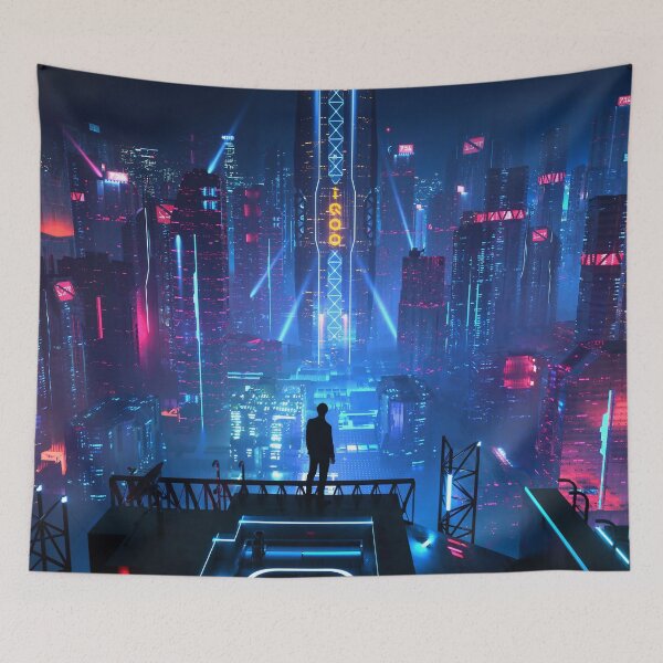 Item preview, Cyberpunk Night City designed and sold by StellaTrove.