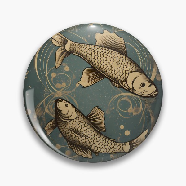 Item preview, Vintage Style Pisces Zodiac Sign Art, Pisces Zodiac Sign Gift, Pisces for her and him designed and sold by ADGFX.