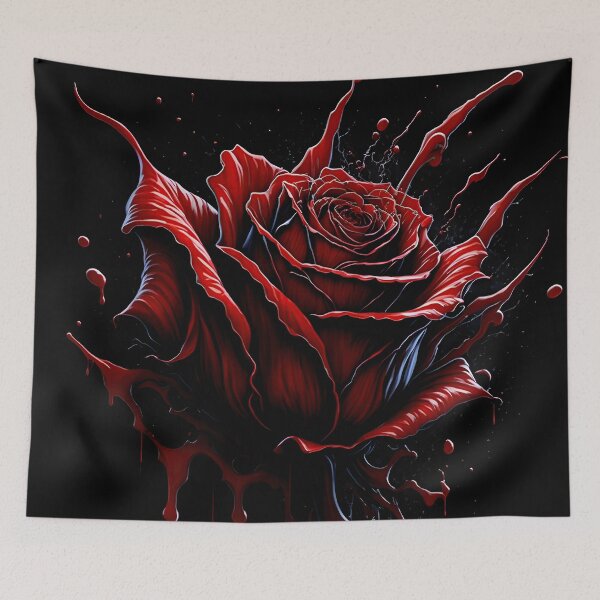 Item preview, Splash Art of Beautiful Red Rose designed and sold by allovervintage.