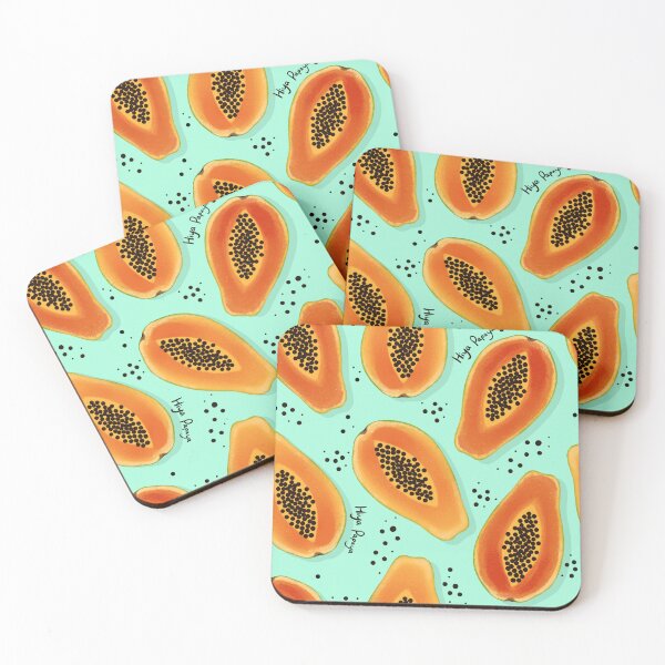 Item preview, Hiya Papaya Pattern, Mint Green designed and sold by tanyadraws.