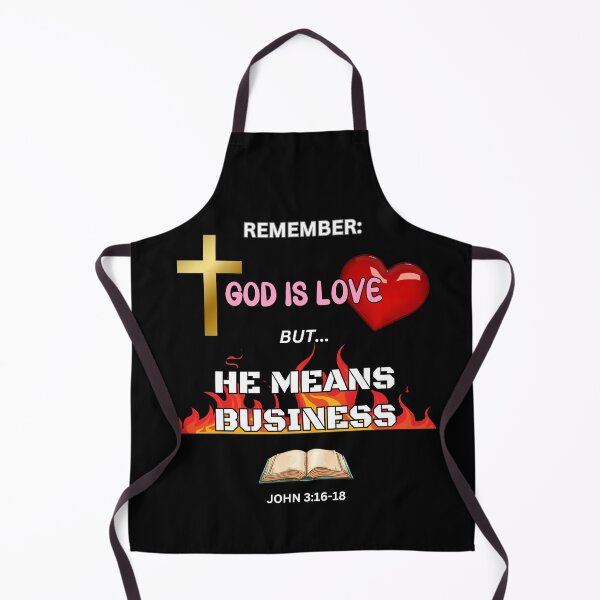 Item preview, Christian Gospel Sticker / Artwork / Frame / Poster - "God is Love, But He Means Business" designed and sold by The Bored Buffoon.