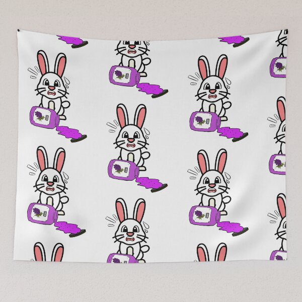 Item preview, Cute Furry Bunny Spilled Grape Jam designed and sold by Pet Station.