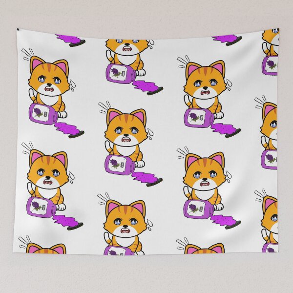 Item preview, Cute Orange Cat Spilled Grape Jam designed and sold by Pet Station.