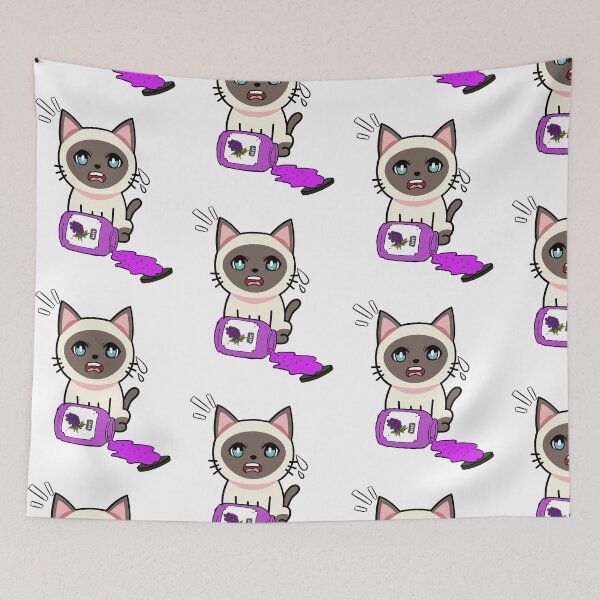 Item preview, Cute Siamese Cat Spilled Grape Jam designed and sold by Pet Station.