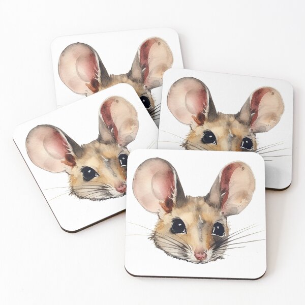 Item preview, Dune-Inspired Kangaroo Mouse Aquarelle Fanart Head Cutout designed and sold by EmeraldeaArt.