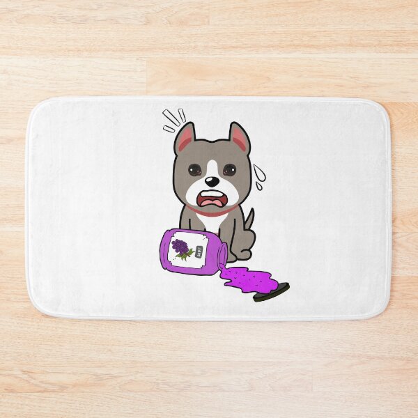 Item preview, Cute Grey Dog Spilled Grape Jam designed and sold by Pet Station.