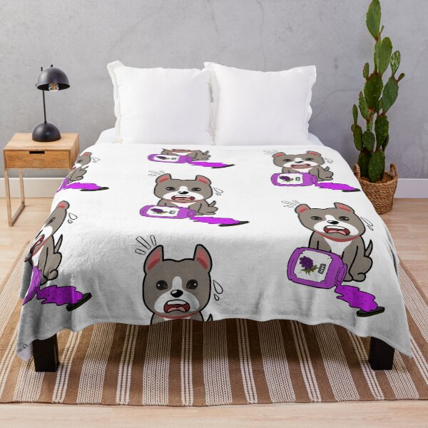 Item preview, Cute Grey Dog Spilled Grape Jam designed and sold by Pet Station.