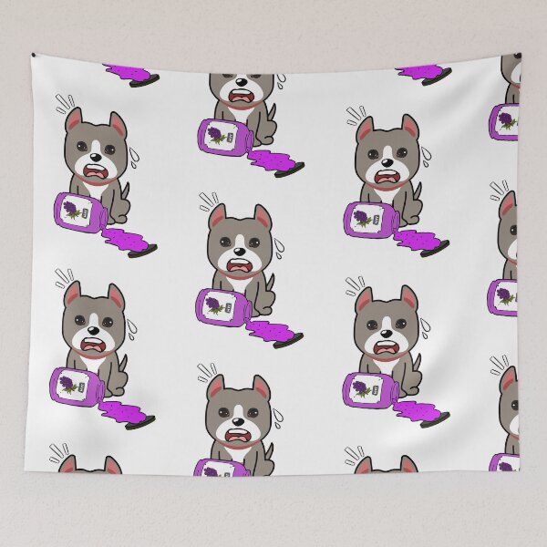Item preview, Cute Grey Dog Spilled Grape Jam designed and sold by Pet Station.