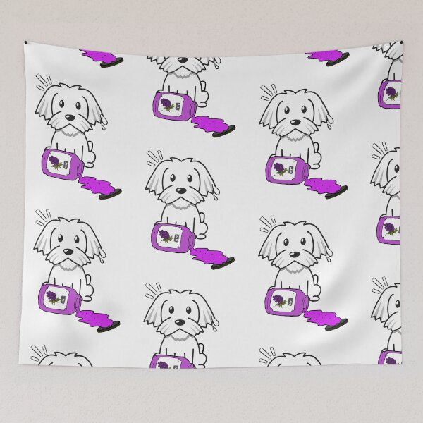 Item preview, Cute White Dog Spilled Grape Jam designed and sold by Pet Station.