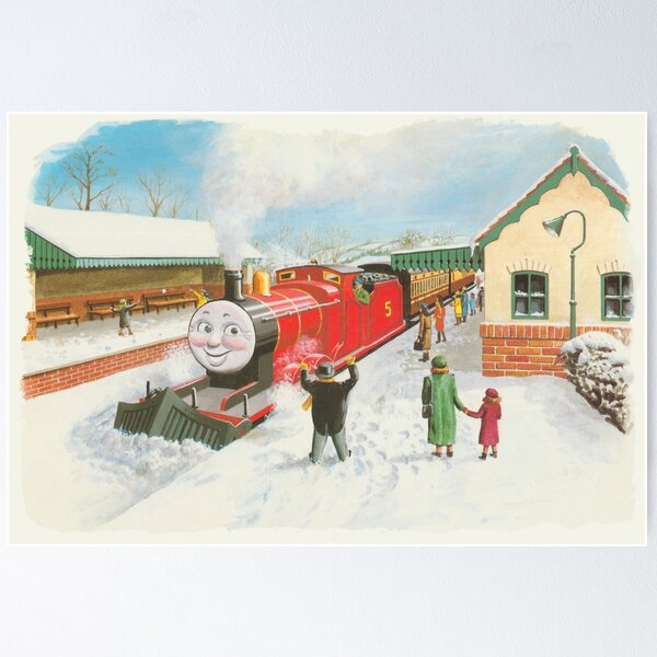 Item preview, Thomas the Tank Engine Vintage Illustration: Cold Winter Snow designed and sold by sleepyhenry.