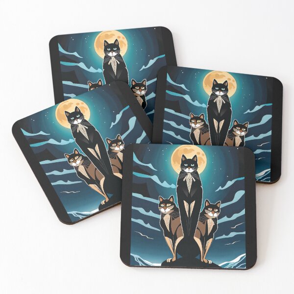 Item preview, triple thurston moon cats designed and sold by Batiz.