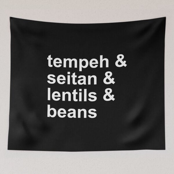 Item preview, Tempeh & Seitan & Lentils & Beans (Black) designed and sold by profmuffins.