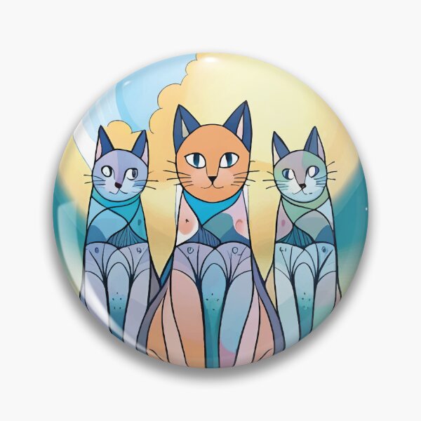 Item preview, triple thurston moon cats designed and sold by Batiz.