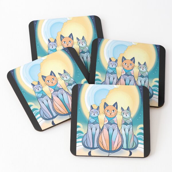 Item preview, triple thurston moon cats designed and sold by Batiz.