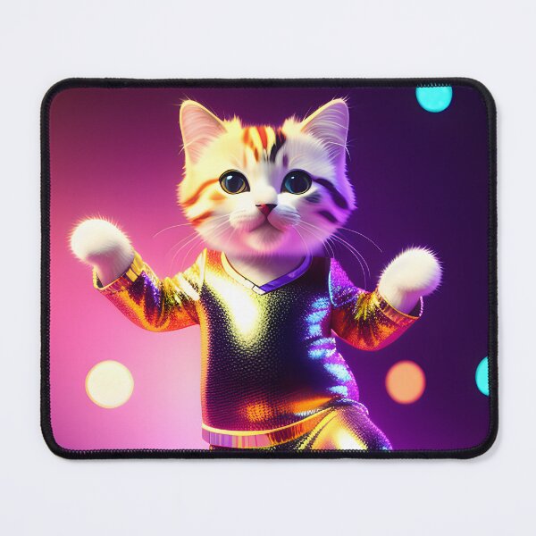 Item preview, Disco Dancing cat - Modern digital art designed and sold by Ai-michiart.