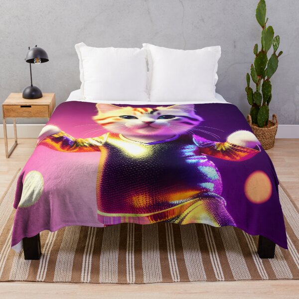 Item preview, Disco Dancing cat - Modern digital art designed and sold by Ai-michiart.