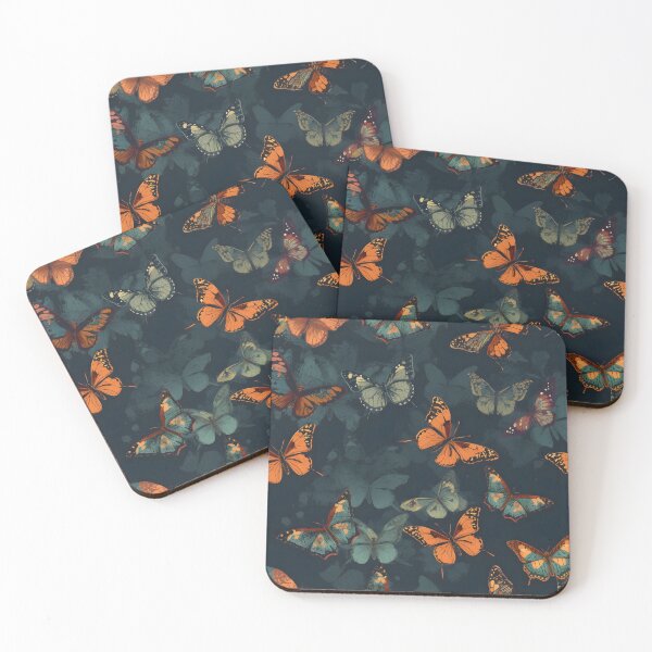 Item preview, Butterflies in blue and orange designed and sold by CactusPan.
