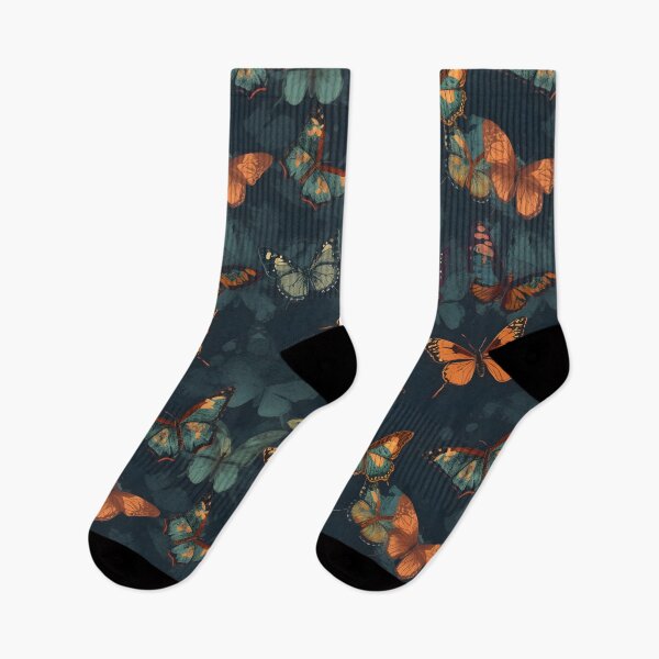 Item preview, Butterflies in blue and orange designed and sold by CactusPan.