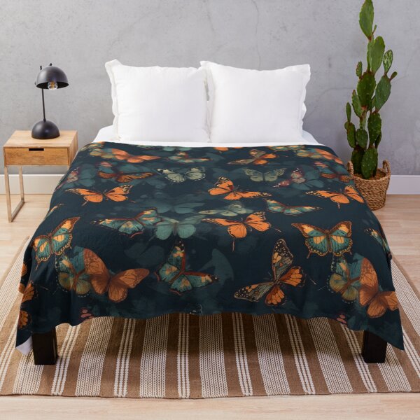 Item preview, Butterflies in blue and orange designed and sold by CactusPan.