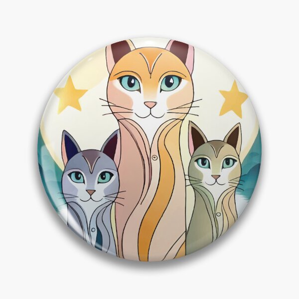 Item preview, triple thurston moon cats designed and sold by Batiz.