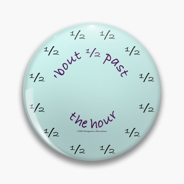 Item preview, Clock: 'Bout Half Past the Hour designed and sold by kanjidesign.