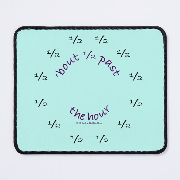 Item preview, Clock: 'Bout Half Past the Hour designed and sold by kanjidesign.