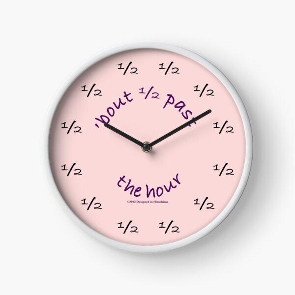 Item preview, Clock: 'Bout Half Past the Hour designed and sold by kanjidesign.