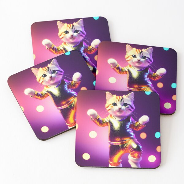 Item preview, Disco Dancing cat - Modern digital art designed and sold by Ai-michiart.