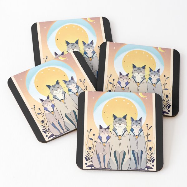 Item preview, triple thurston moon cats designed and sold by Batiz.