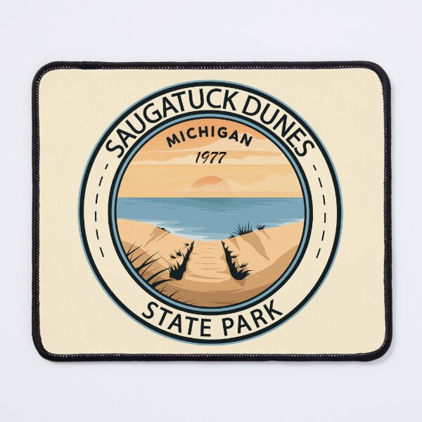 Item preview, Saugatuck Dunes State Park Michigan Badge designed and sold by KrisSidDesigns.