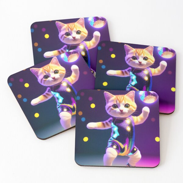 Item preview, Disco Dancing cat - Modern digital art designed and sold by Ai-michiart.