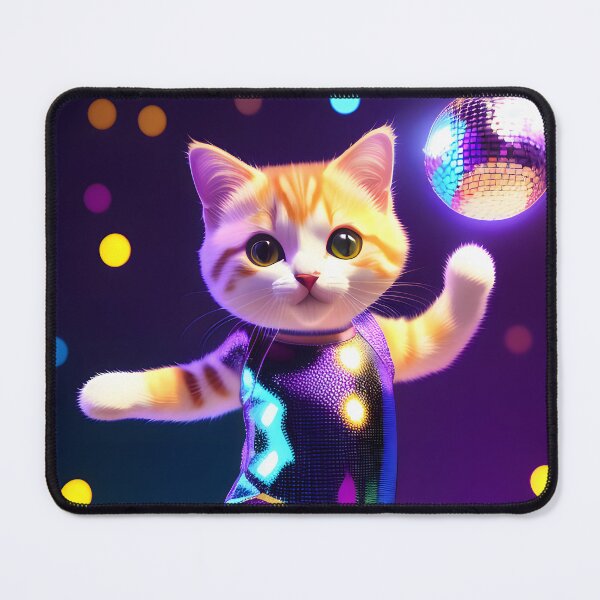 Item preview, Disco Dancing cat - Modern digital art designed and sold by Ai-michiart.