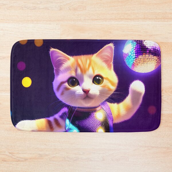 Item preview, Disco Dancing cat - Modern digital art designed and sold by Ai-michiart.