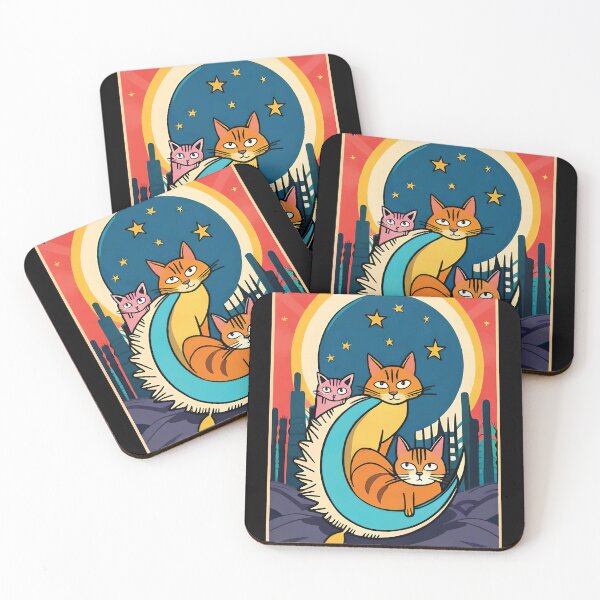 Item preview, triple thurston moon cats designed and sold by Batiz.