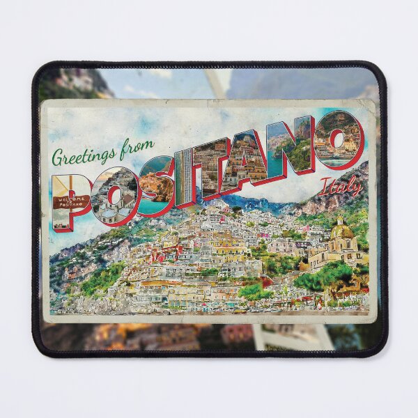 Item preview, Greetings from Positano in Italy Vintage style retro souvenir designed and sold by DeveloperProp0.