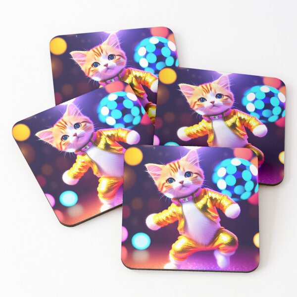 Item preview, Disco Dancing cat - Modern digital art designed and sold by Ai-michiart.
