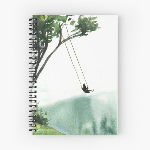 Item preview, Casa del Arbol - Banos - Ecuador - house on a tree, swing,  watercolor illustration designed and sold by olgagolovizina.