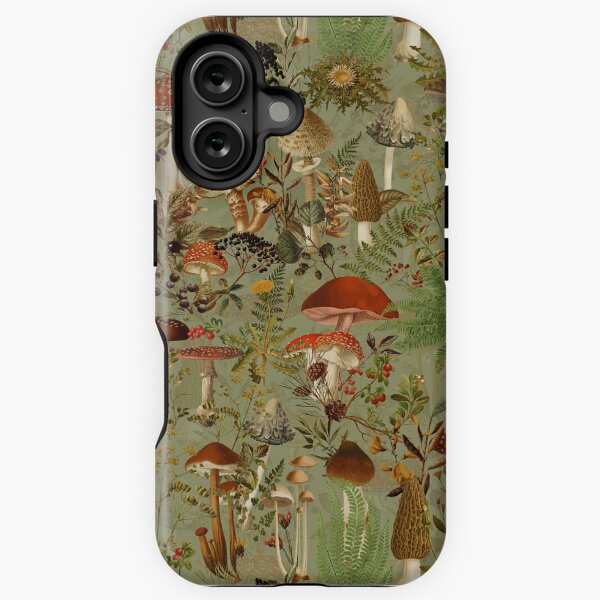 Vista previa del artículo con la obra «Patrón botánico de bosque de setas vintage - Jardín botánico Sage Nightgarden», diseñado y vendido por UtArt.