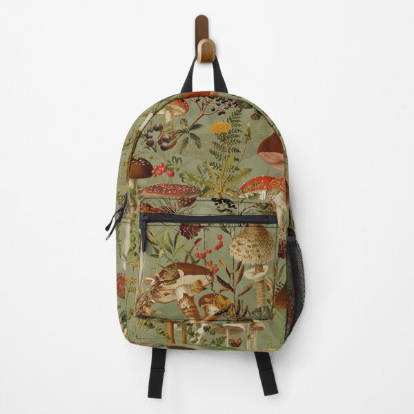 Item preview, Vintage Mushrooms Forest Botanical Pattern - Sage Botanical Garden Nightgarden designed and sold by UtArt.