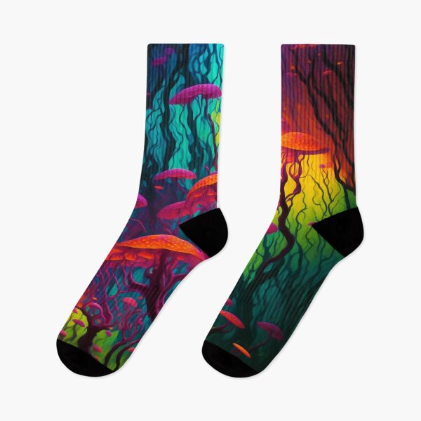 Item preview, Enchanted Mushrooms: Psychedelic Forest Artistry colorful  designed and sold by Bb-gl.