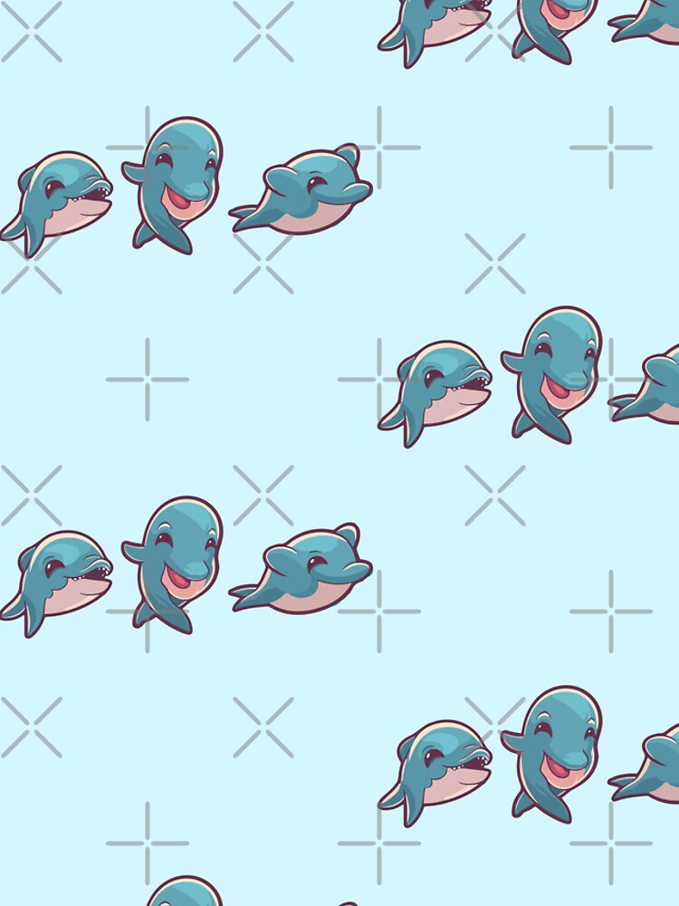 Thumbnail 4 of 4, iPhone Case, Dolphin Sticker Pack designed and sold by StickerWorlds.