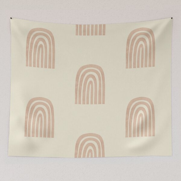 Item preview, Pink and beige boho rainbow designed and sold by Miss-Belle.