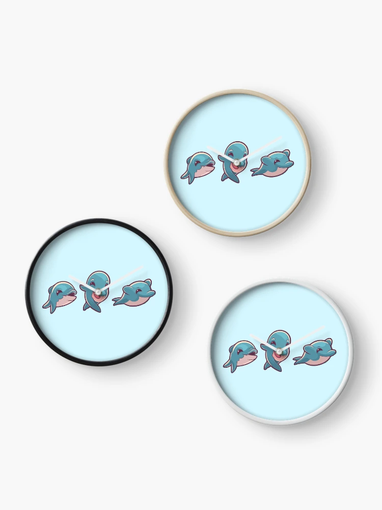Thumbnail 3 of 4, Clock, Dolphin Sticker Pack designed and sold by StickerWorlds.