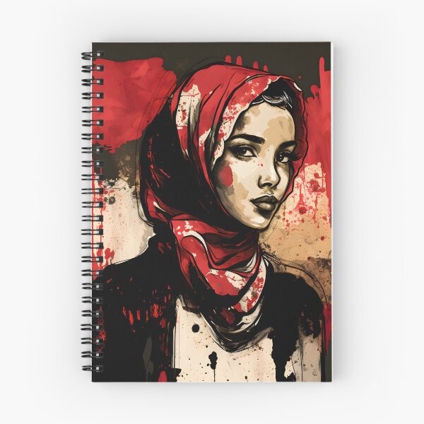 Item preview, Red Stained Hijab designed and sold by QuietJamsDesign.