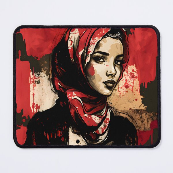 Item preview, Red Stained Hijab designed and sold by QuietJamsDesign.